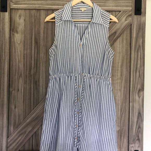 Hem & Thread Collared Striped Dress - Picture 2 of 3